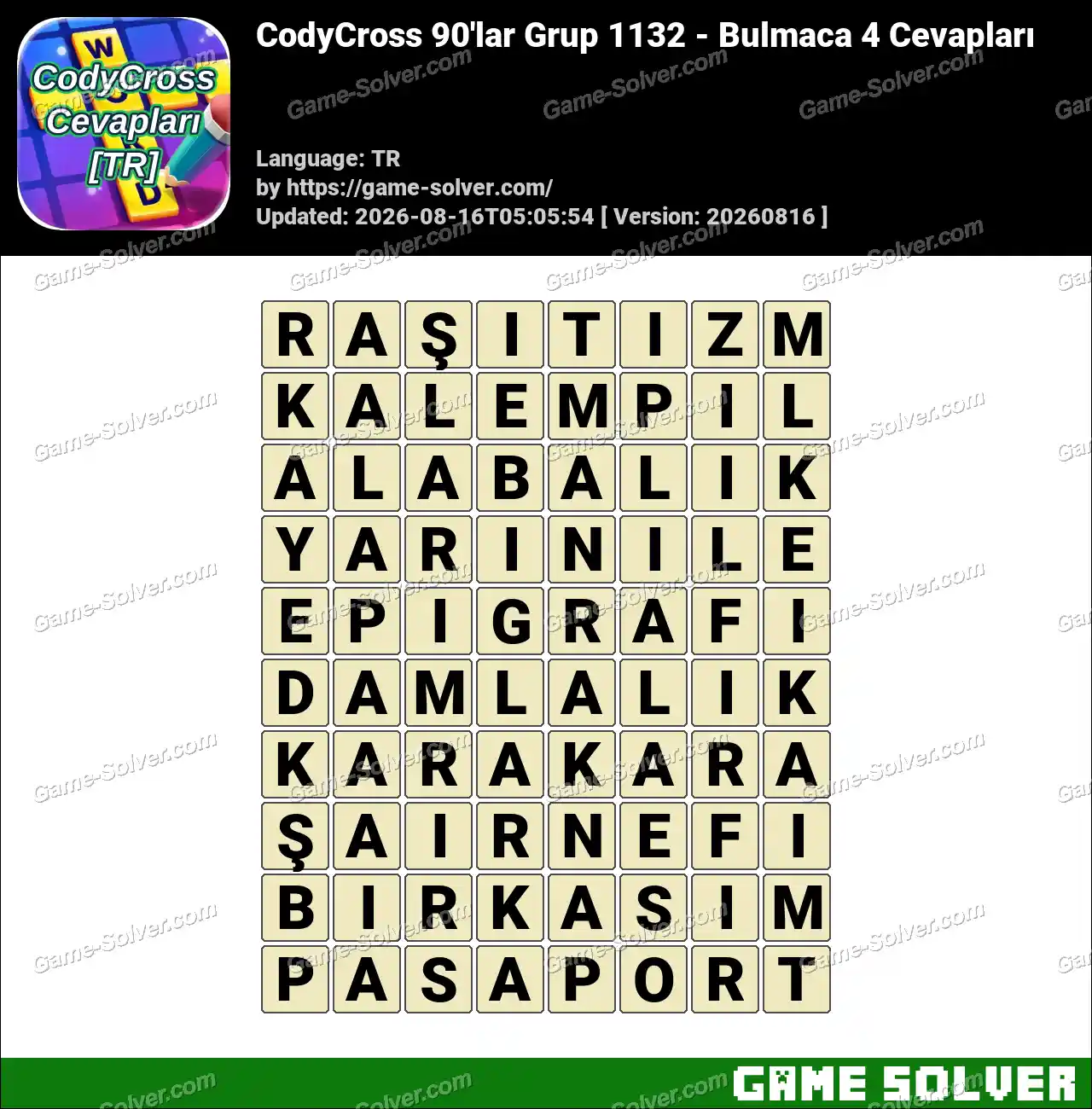 CodyCross 90’lar Grup 1132 – Bulmaca 4 Cevapları